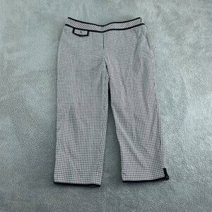 Talbots Womens Stretch Cotton Blend Geometric Print Pants Size 10  0711